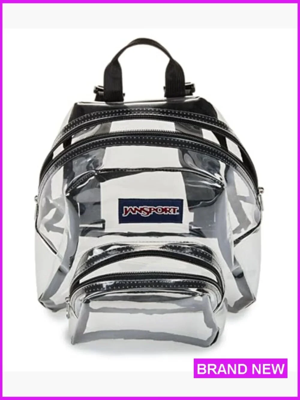 Clear Mini Backpack 10L Lightweight Stadium Approved Front Pocket Adjustable